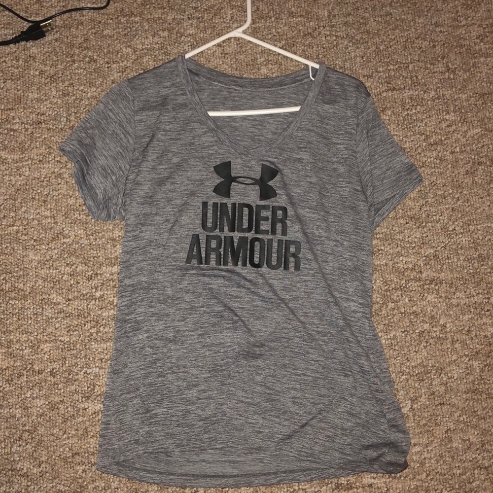 A v-neck under armour shirt